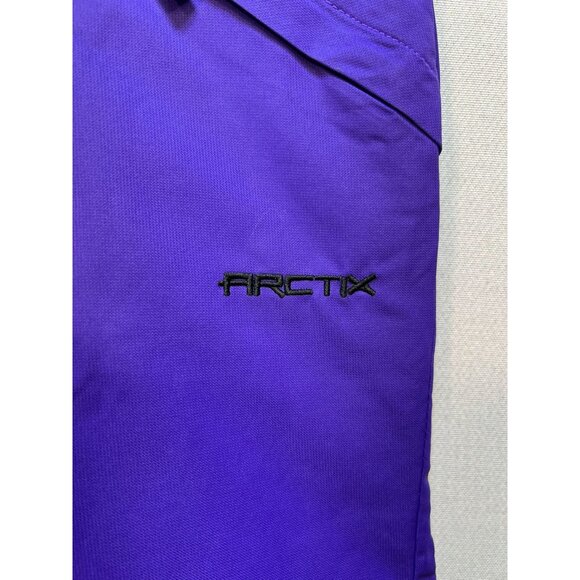 Arctix Kids Limitless Fleece Top Bib Overalls Size Medium Purple Black Zipper - Picture 3 of 12